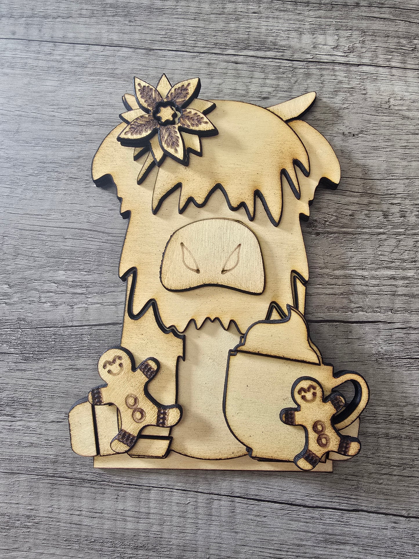 Winter Add-On Set – Highland Cow Shelf Sitter