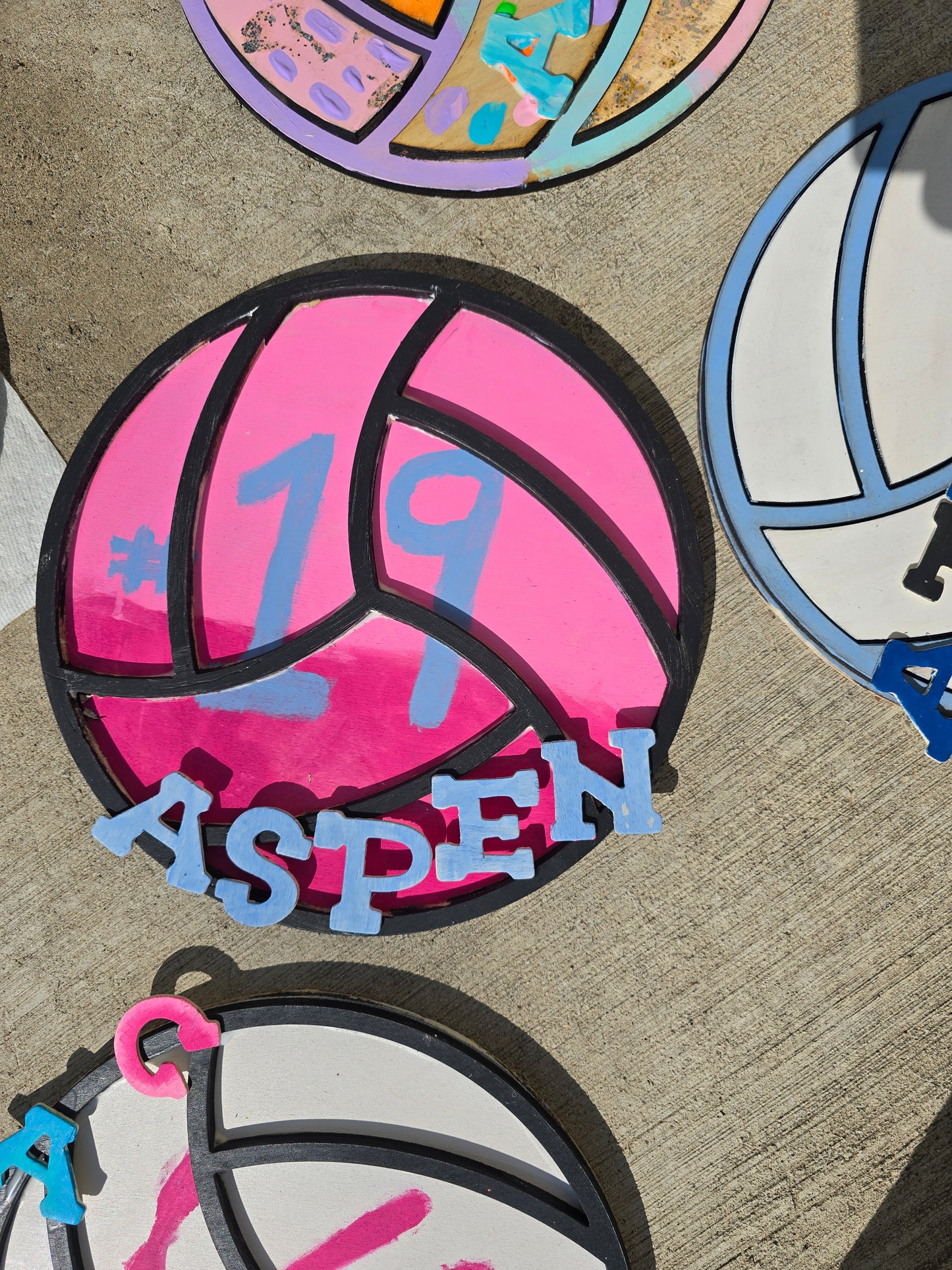 Custom Volleyball Name Signs