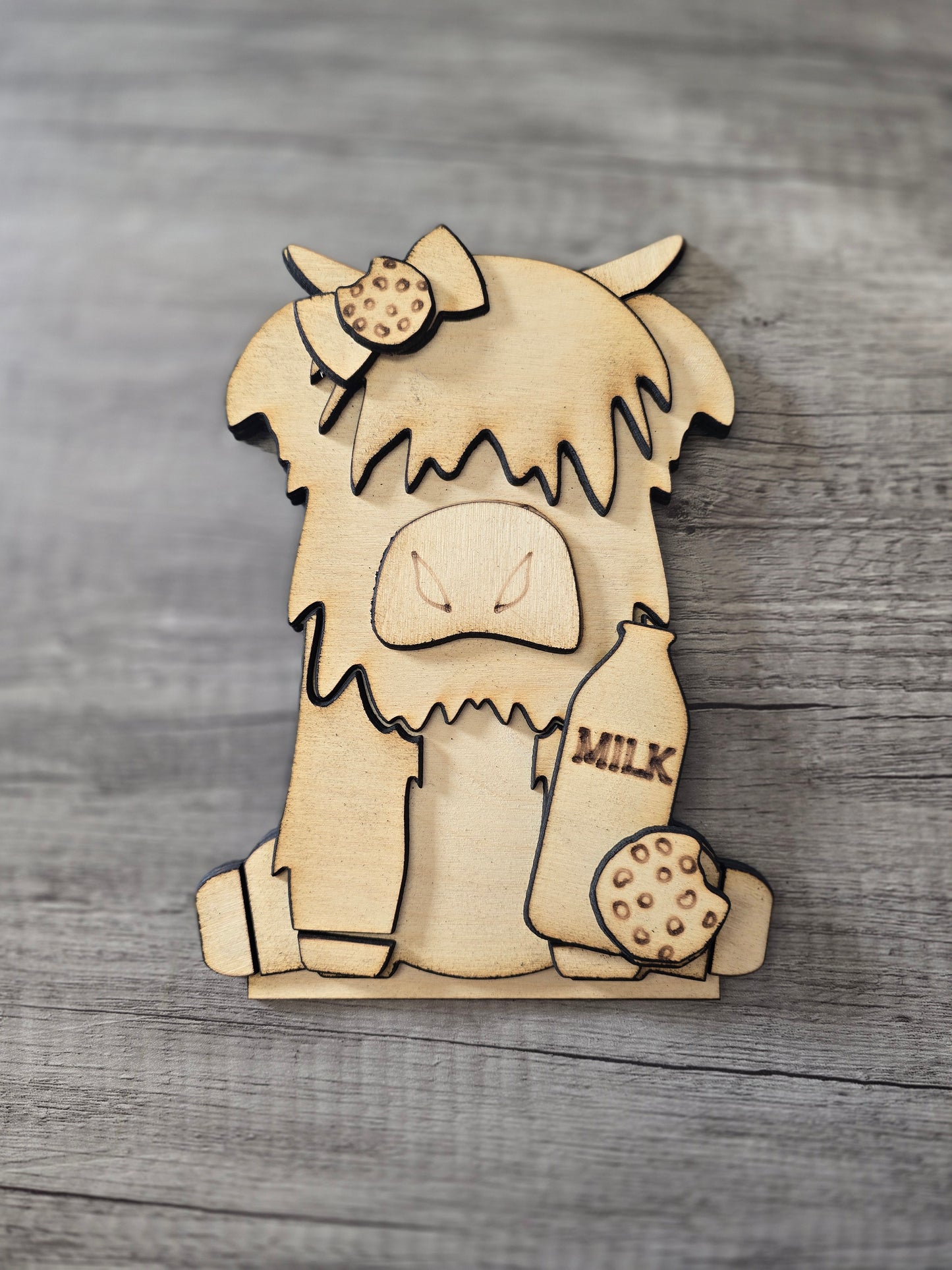 Christmas Add-On Set – Highland Cow Shelf Sitter