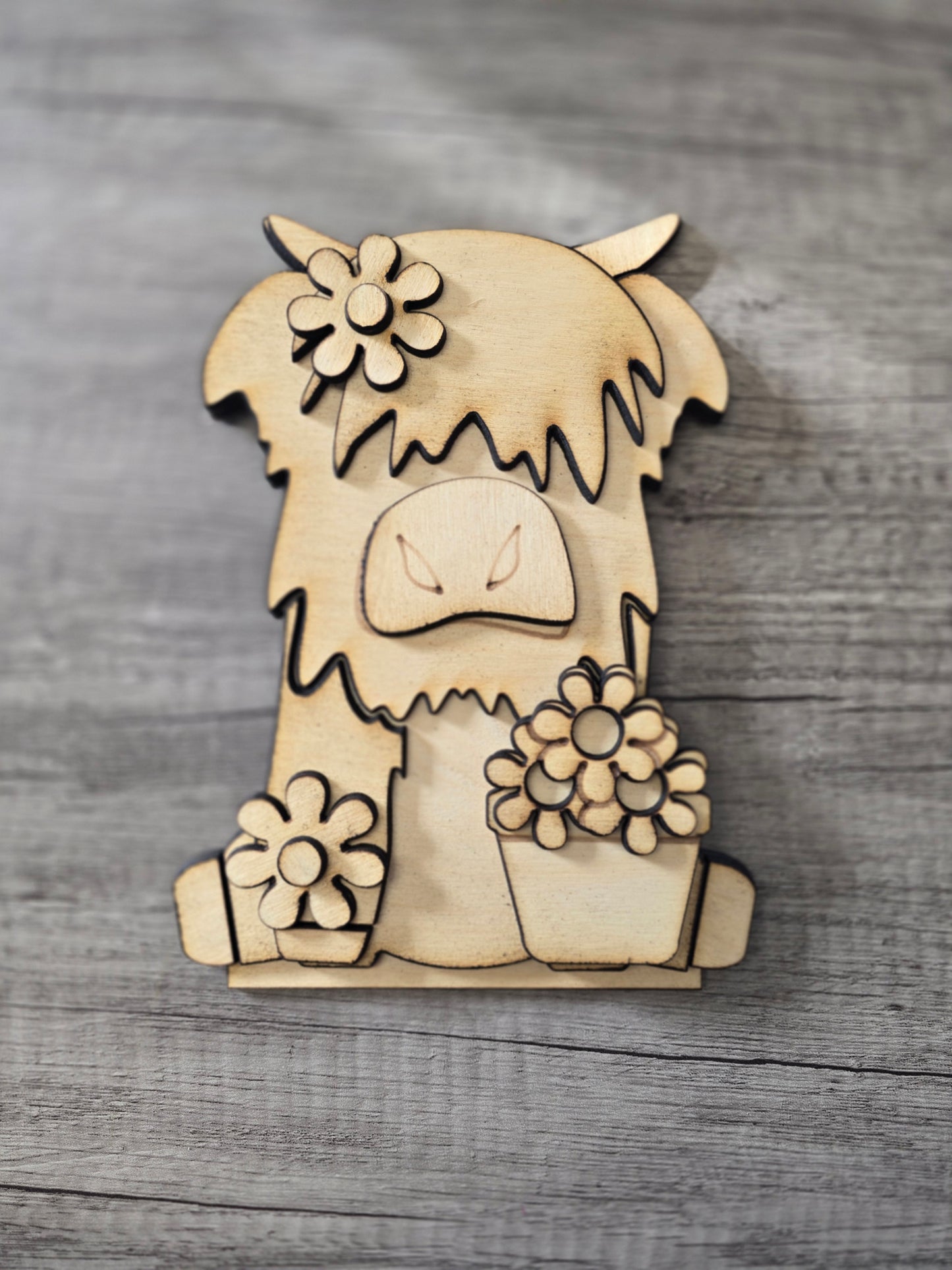 Spring Add-On Set – Highland Cow Shelf Sitter