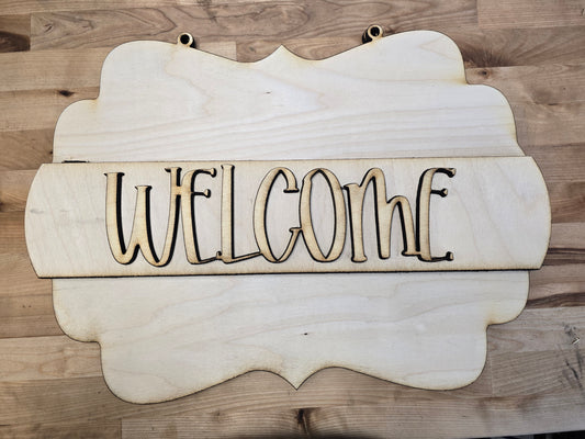 Scalloped Interchangeable Sign Door Hanger – Base