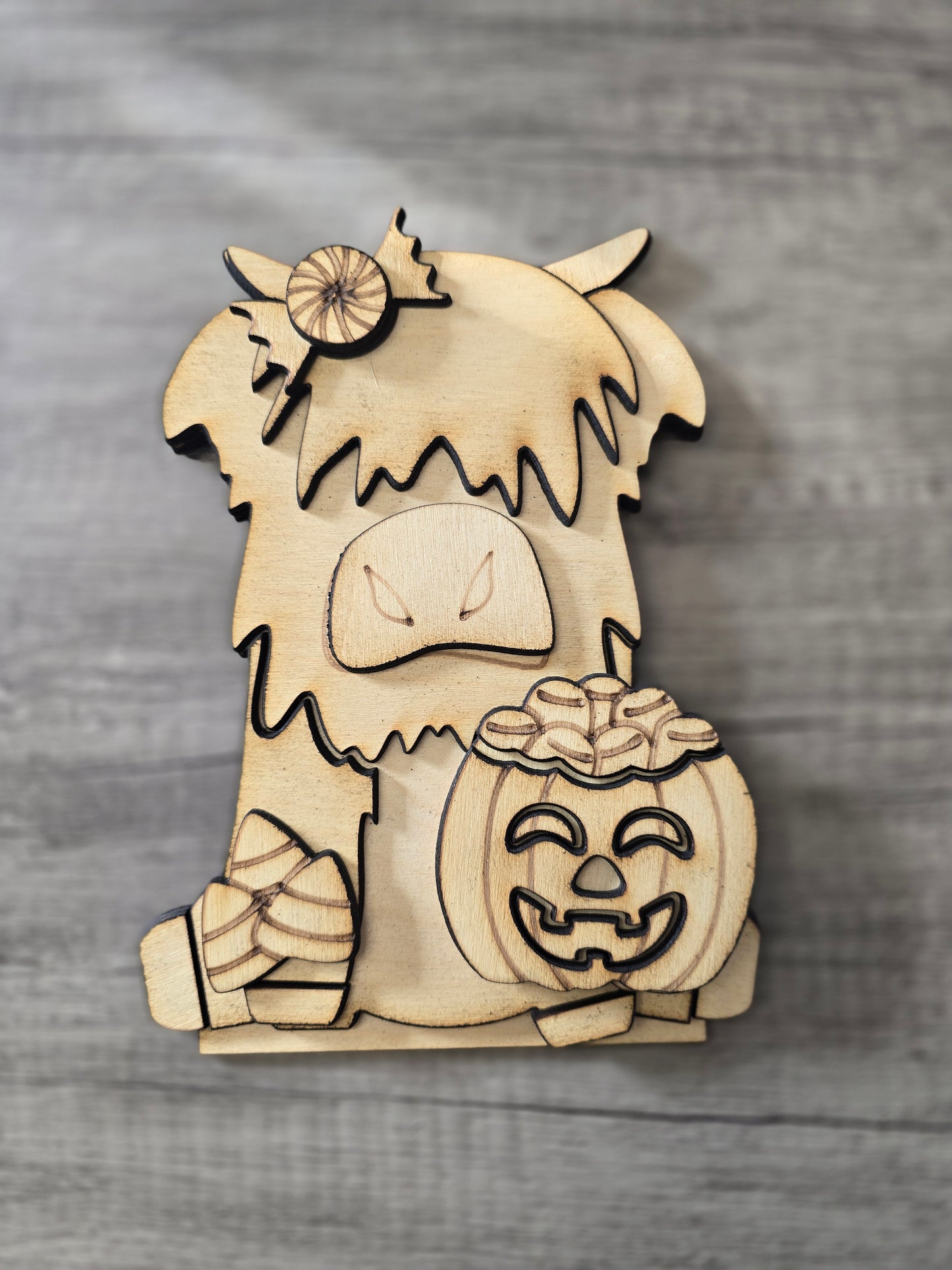 Halloween Add-On Set – Highland Cow Shelf Sitter