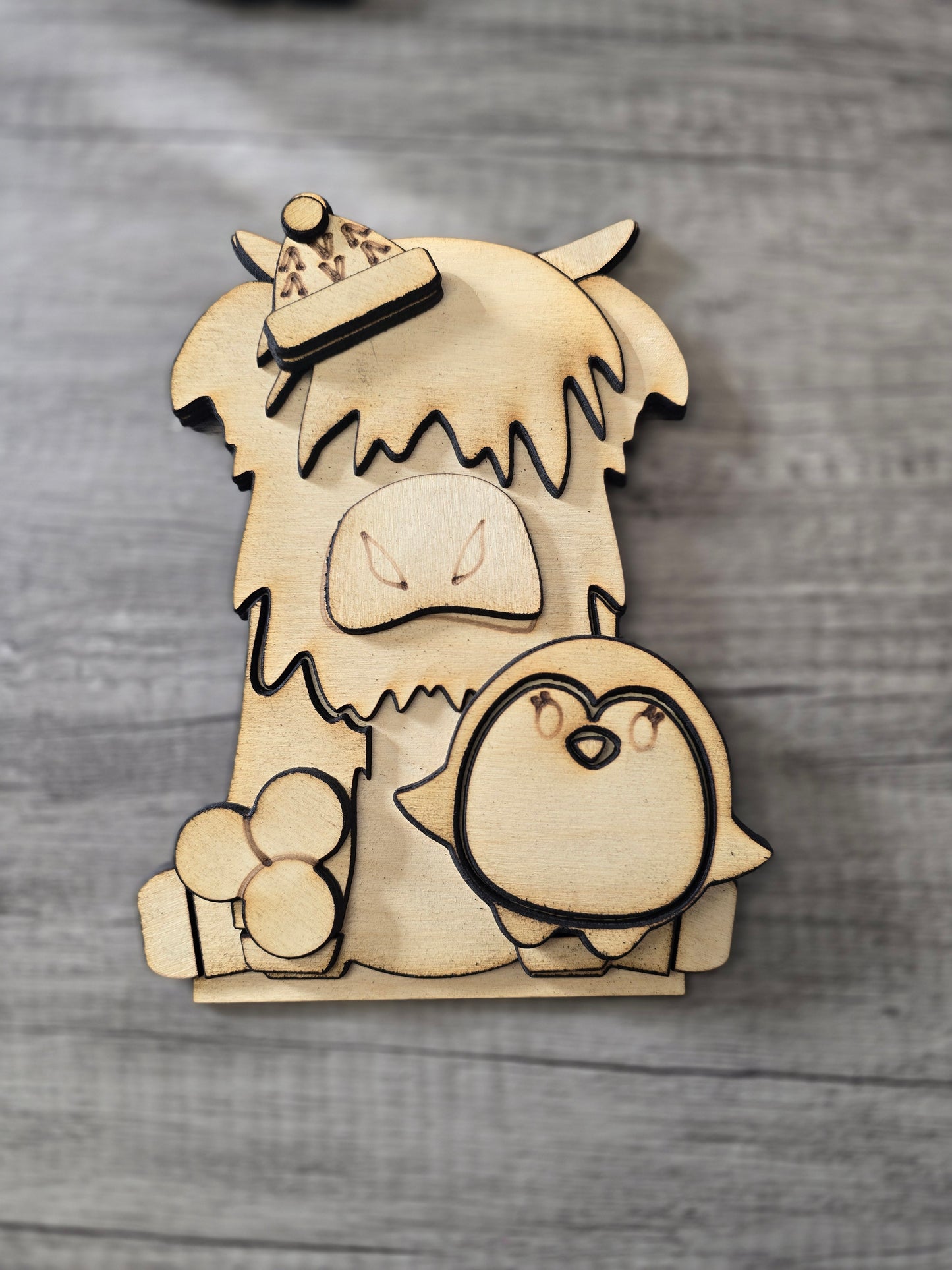 Winter Add-On Set – Highland Cow Shelf Sitter