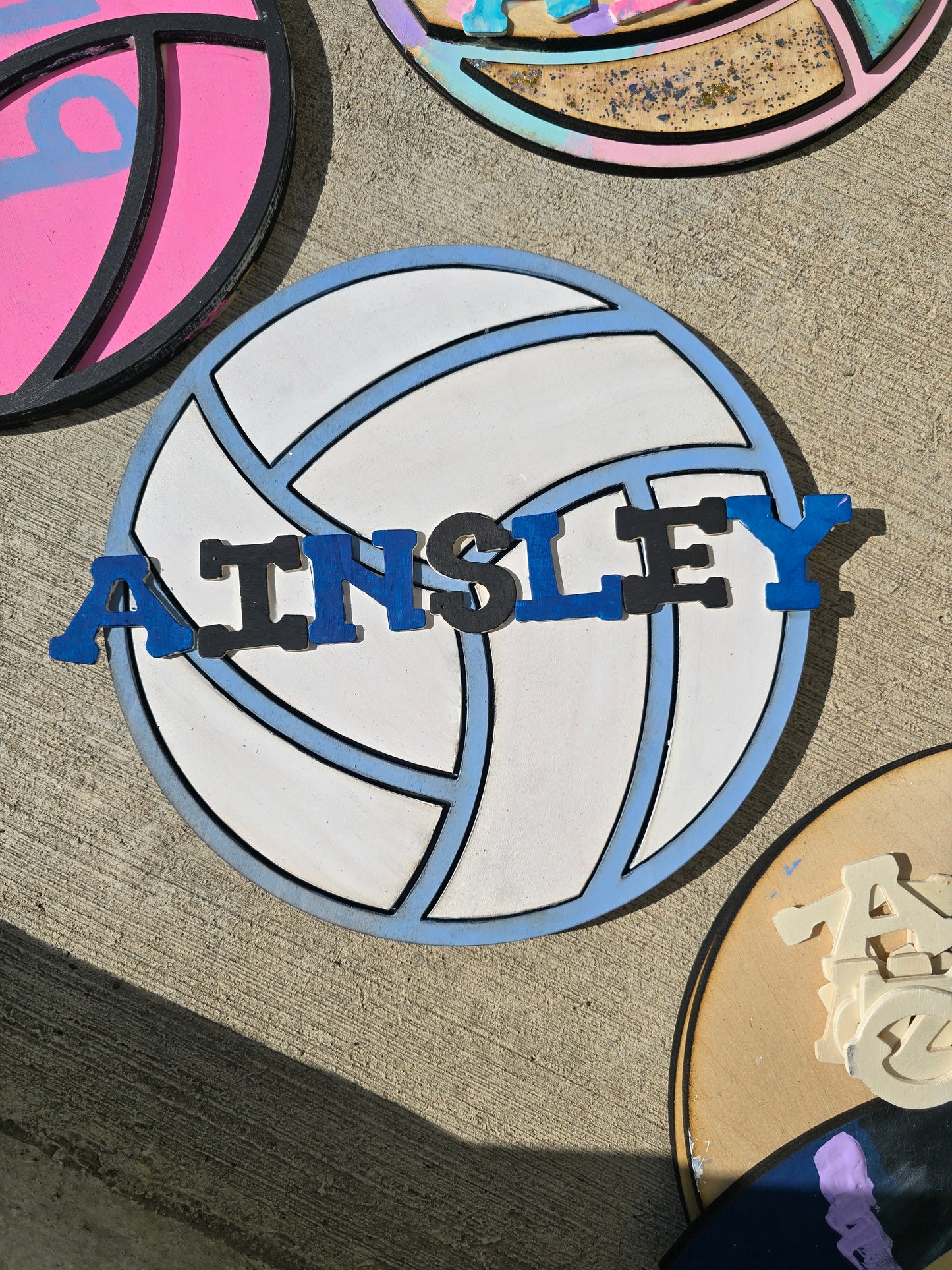 Custom Volleyball Name Signs