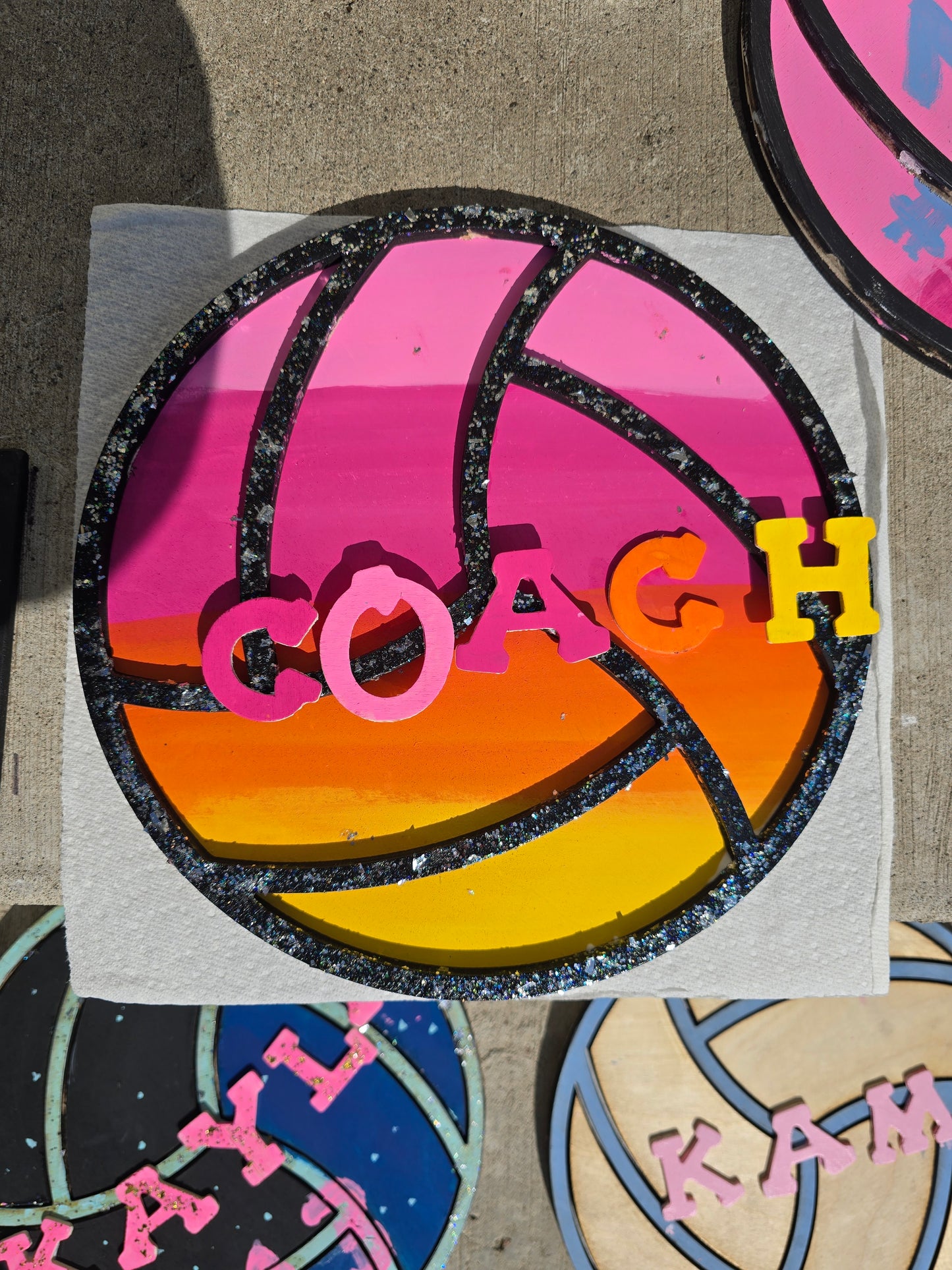 Custom Volleyball Name Signs