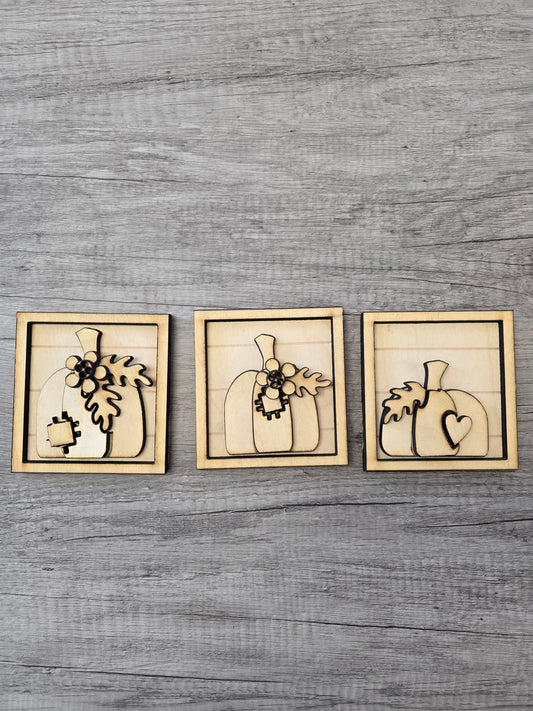 Mini Pumpkin Sign Trio