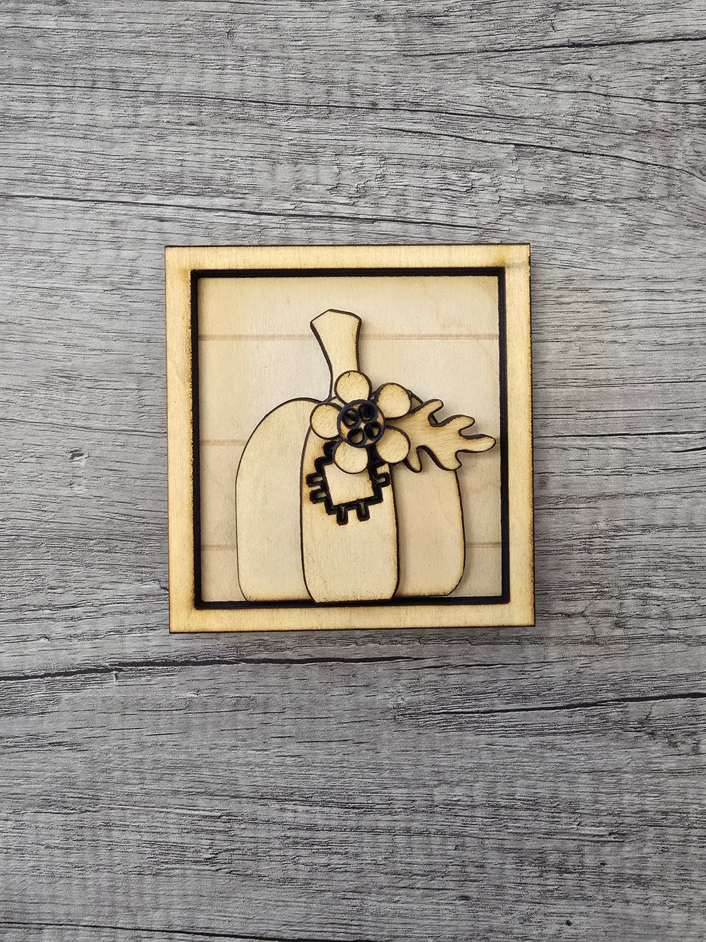 Mini Pumpkin Framed sign
