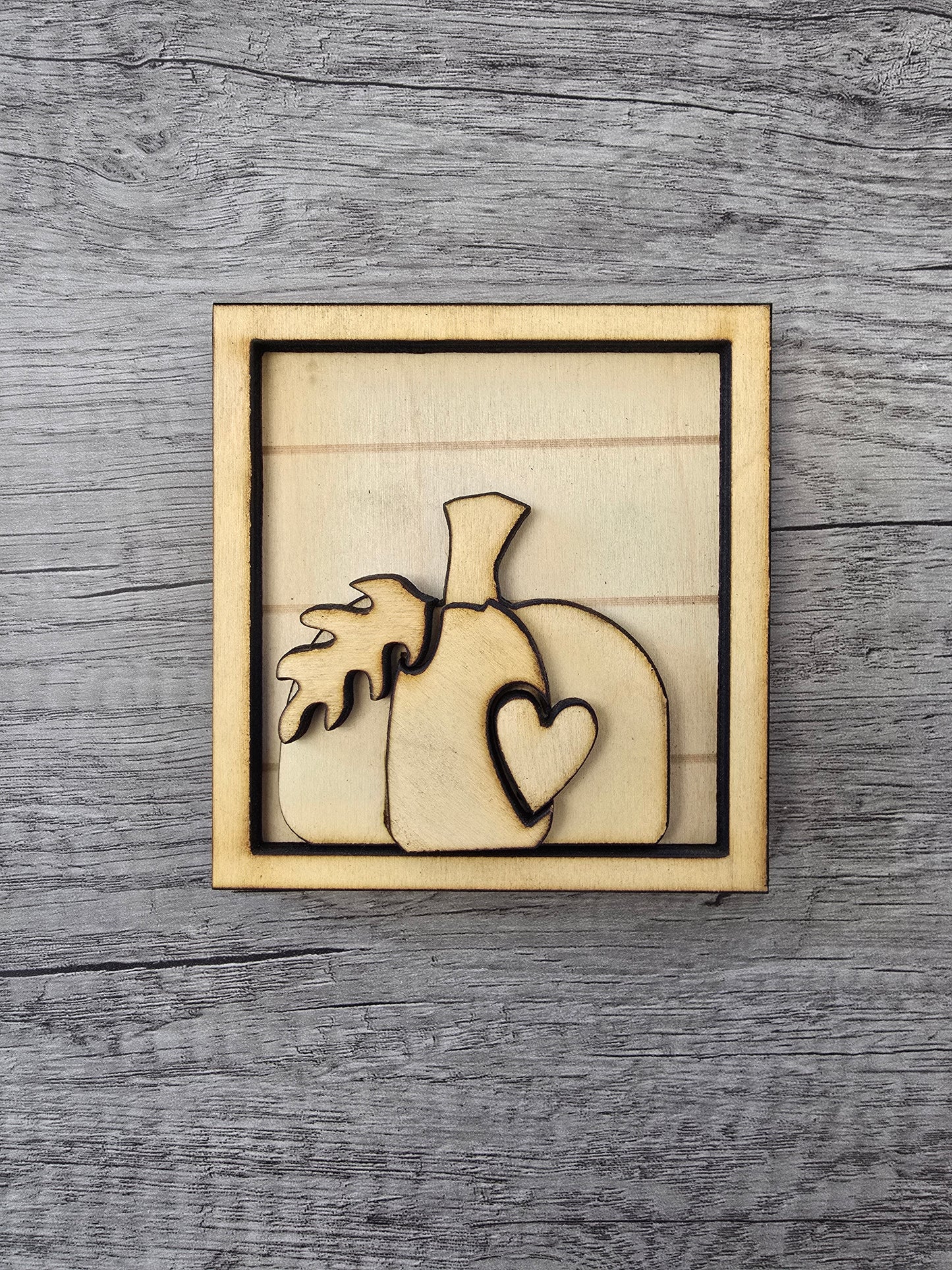 Mini Pumpkin Framed sign