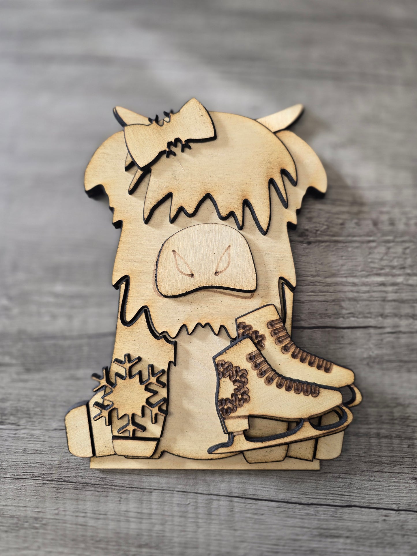 Winter Add-On Set – Highland Cow Shelf Sitter