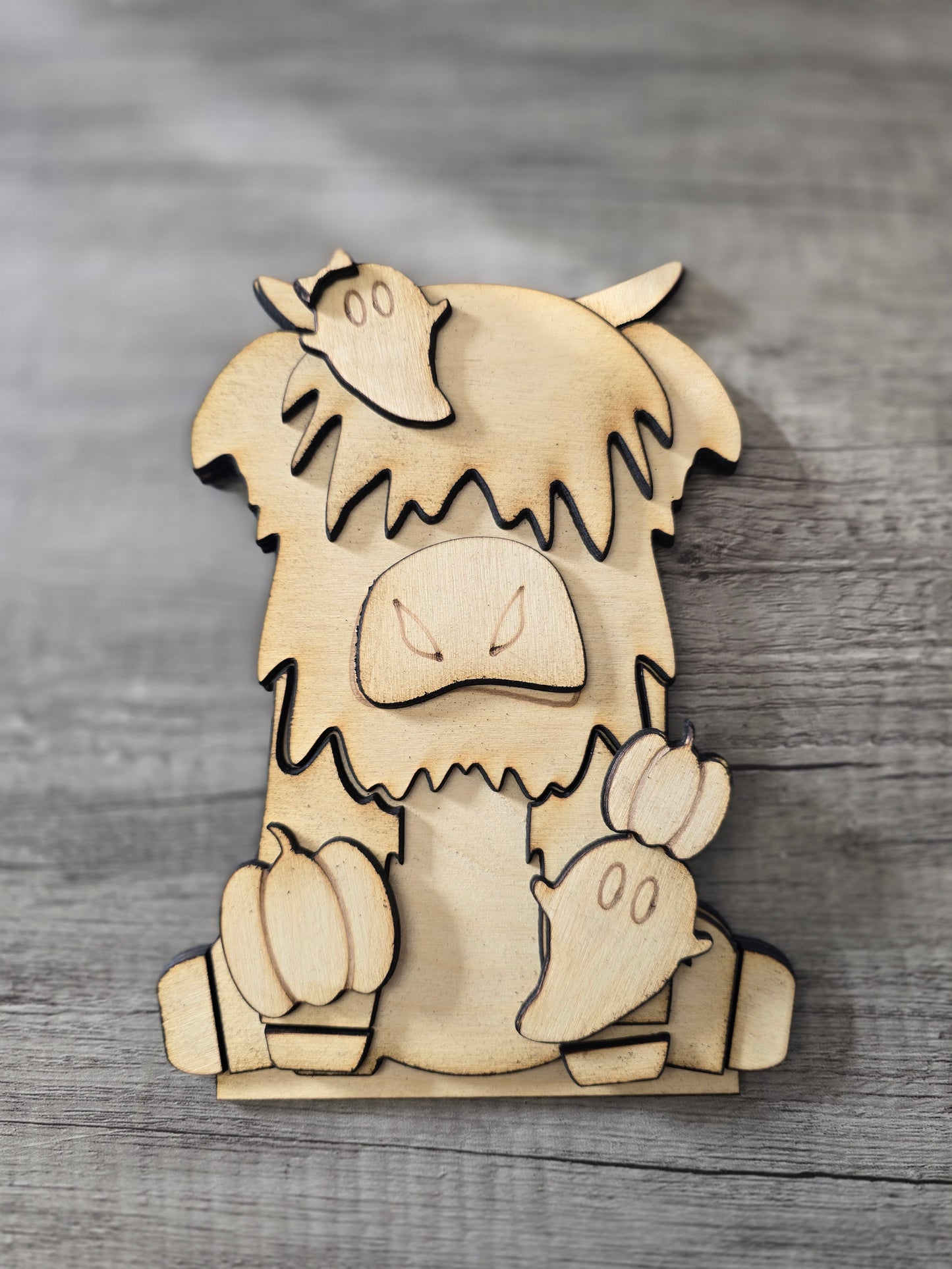 Halloween Add-On Set – Highland Cow Shelf Sitter
