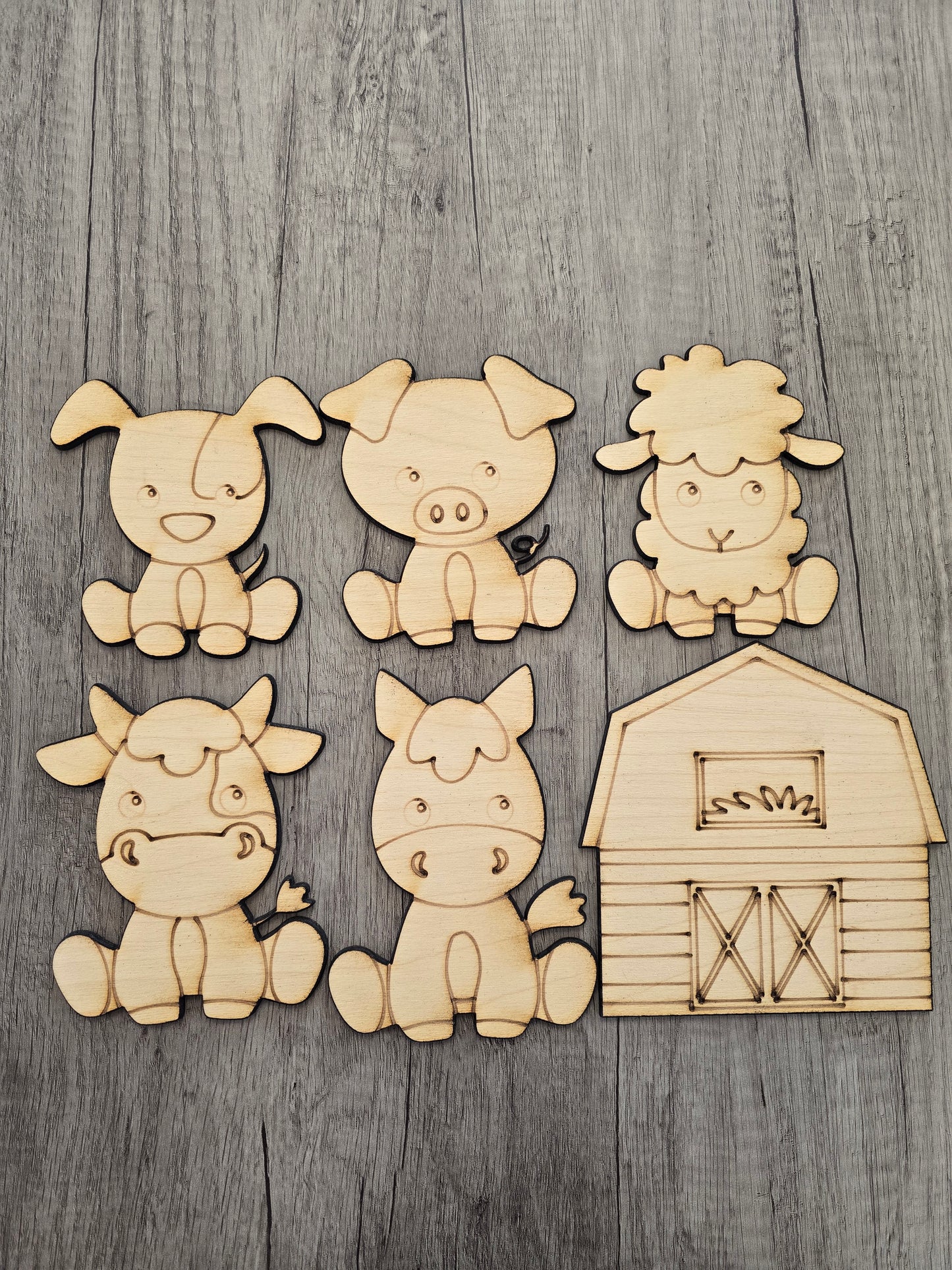 Barnyard Animals – Paintable Wood Set