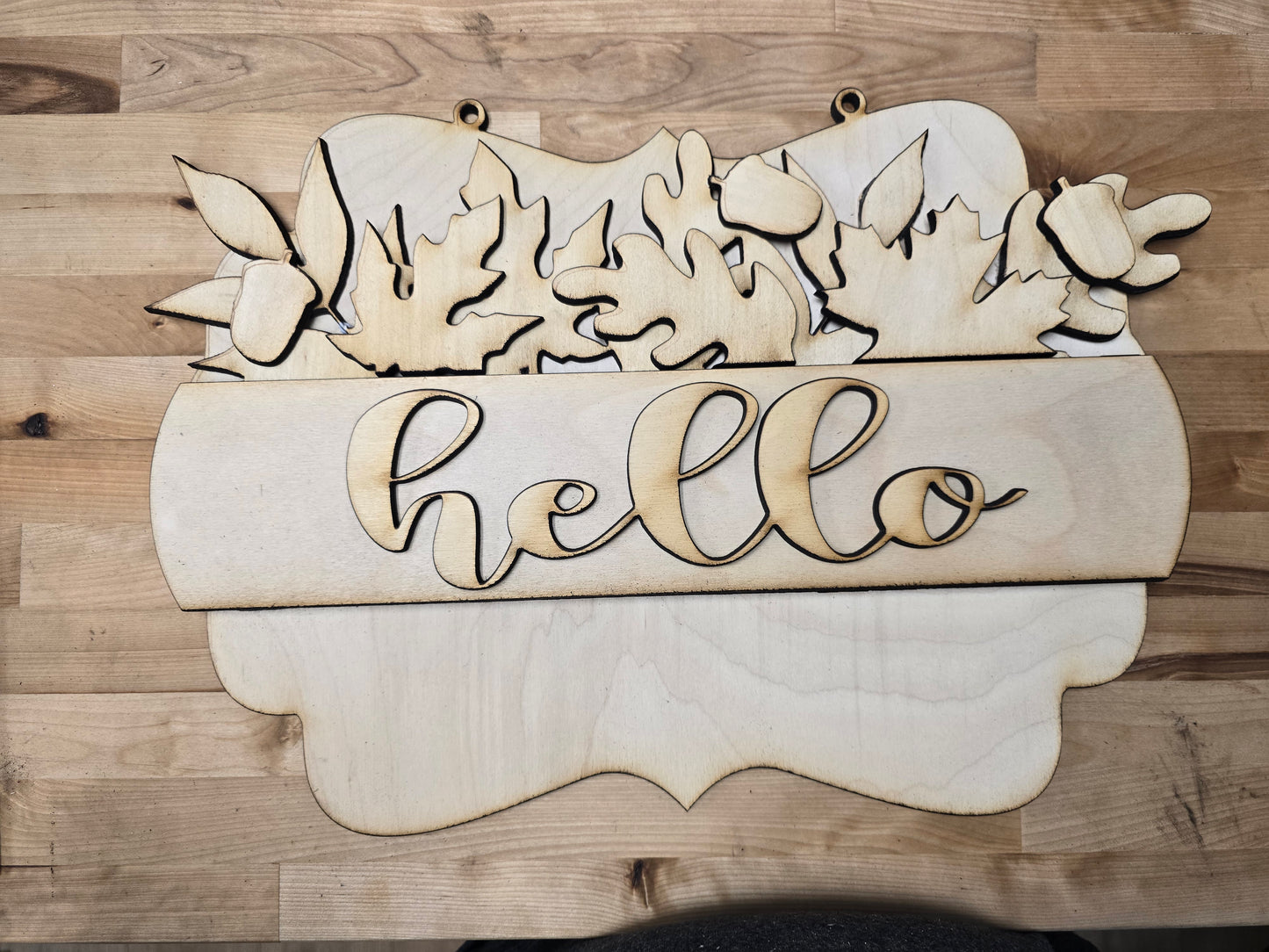 Fall Leaves Insert (for Scalloped Interchangeable Sign)