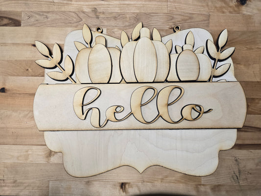 Pumpkin Insert (for Scalloped Interchangeable Sign)