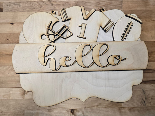 Football Insert (for Scalloped Interchangeable Sign)