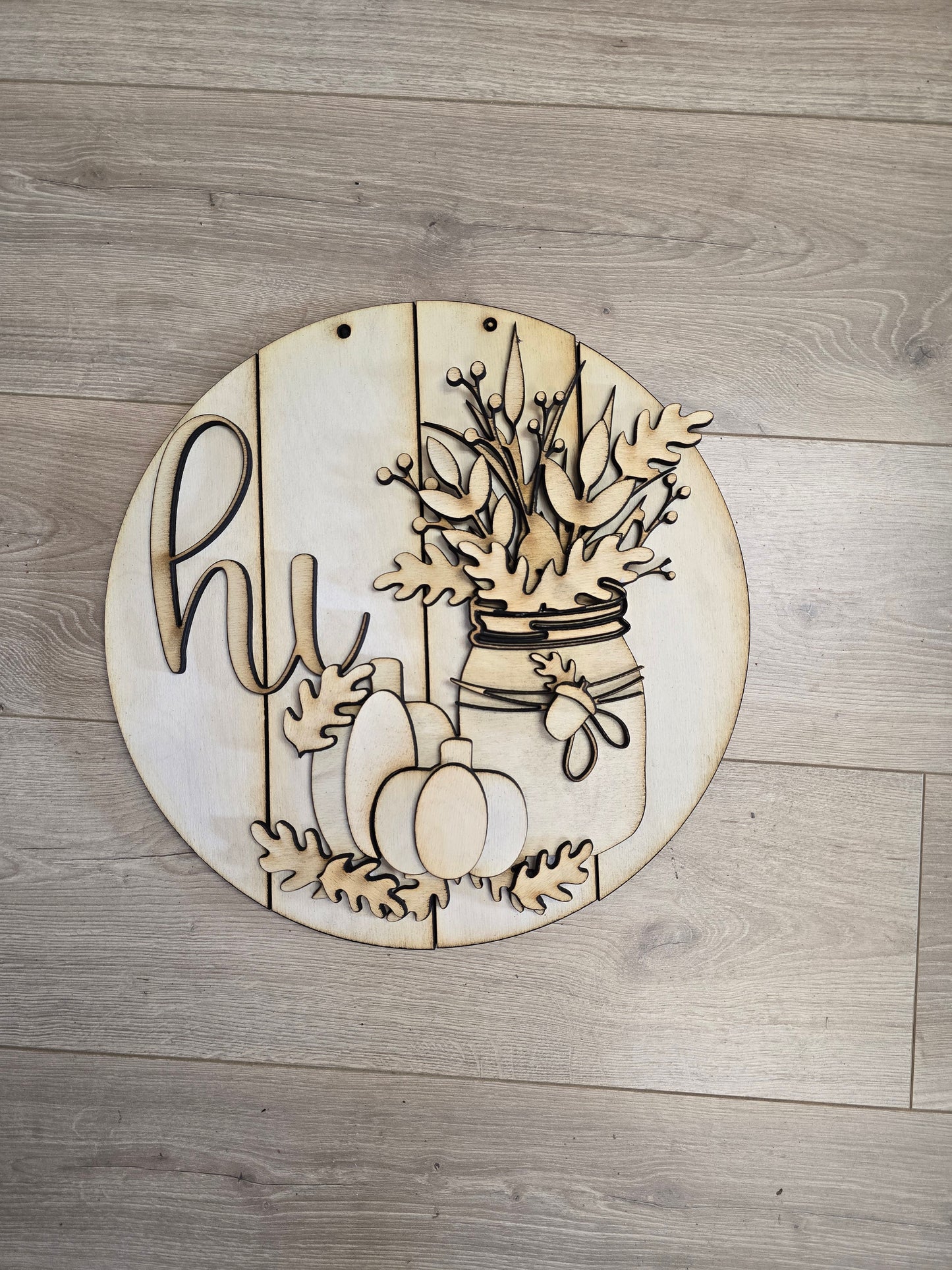 Mason Jar “Hi” Sign