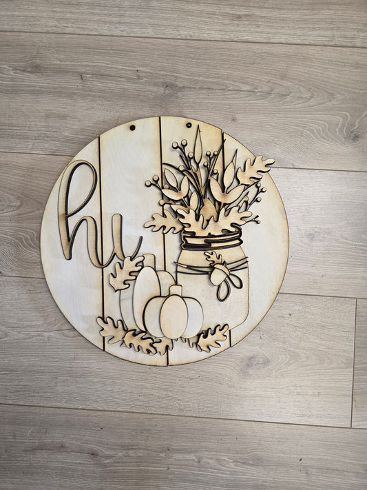 Mason Jar “Hi” Sign