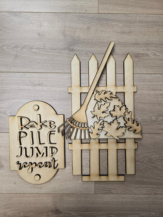 Fall Leaves Fence Sign