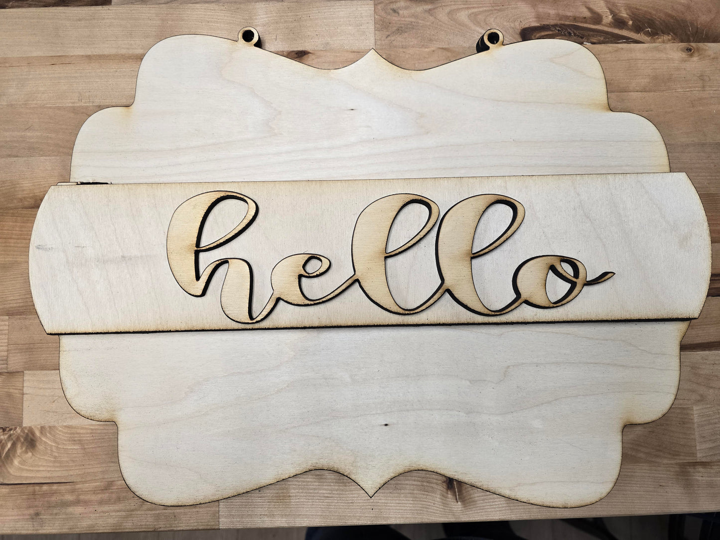 Scalloped Interchangeable Sign Door Hanger – Base