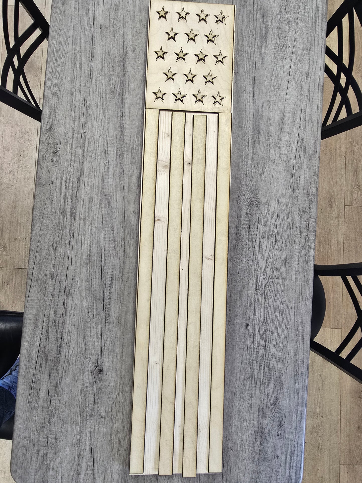 American Flag 4 ft Porch Leaner