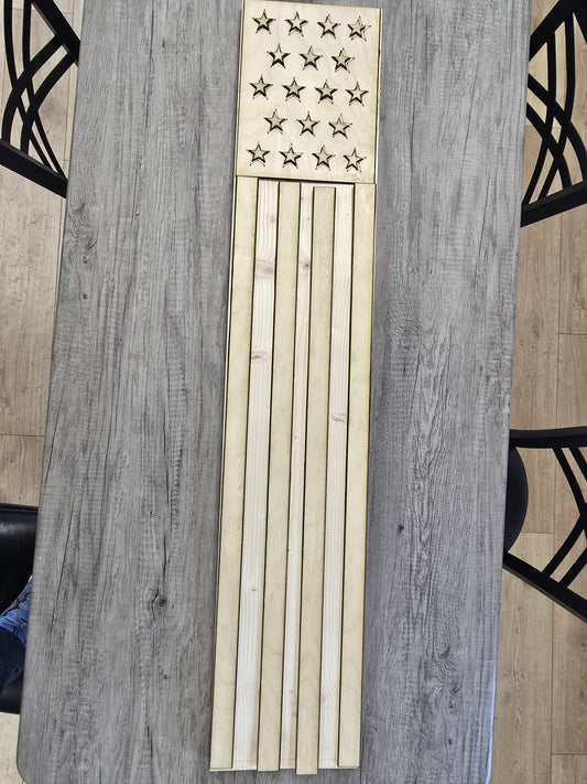 American Flag 4 ft Porch Leaner
