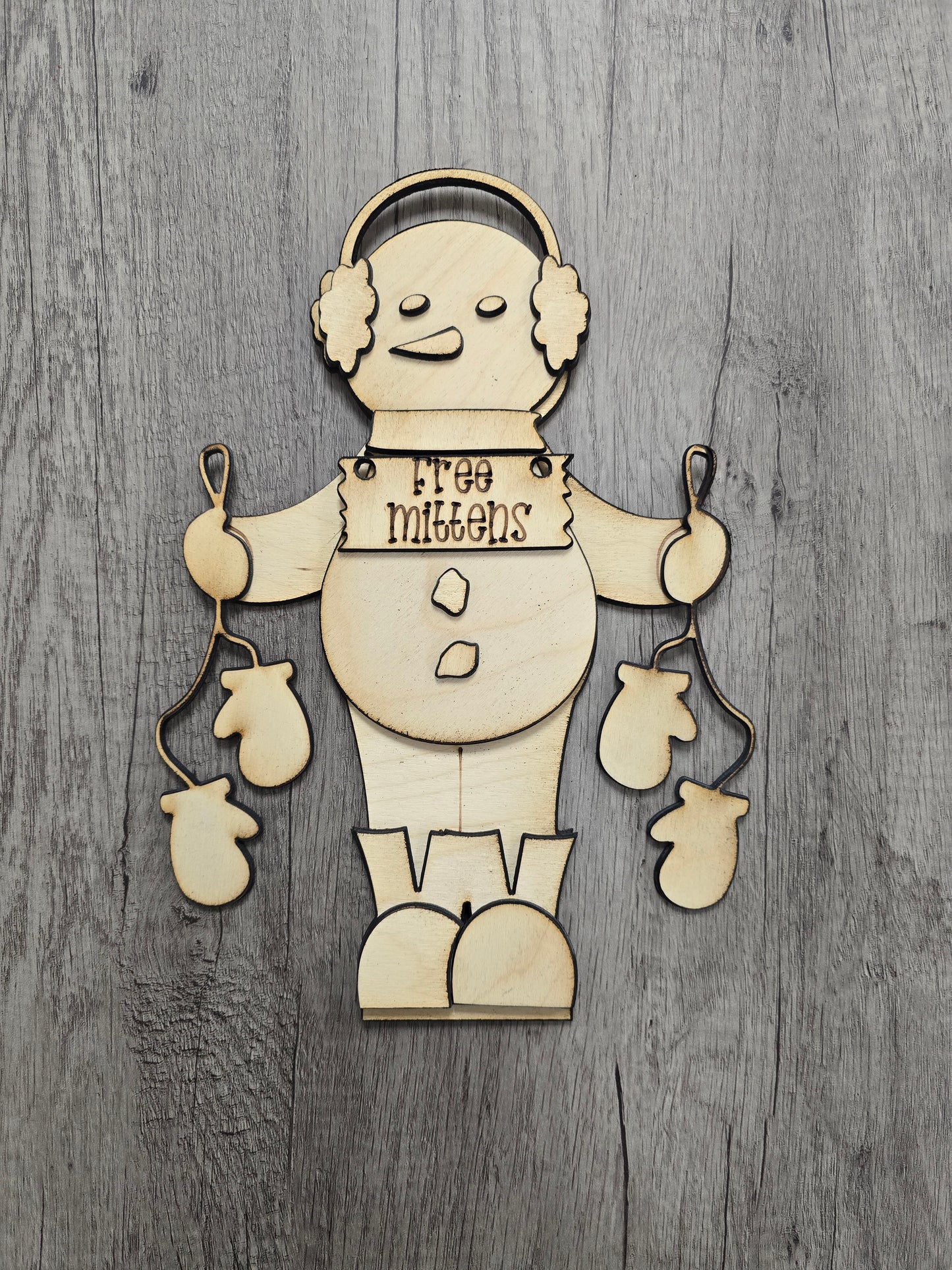 Free Mittens Snowman